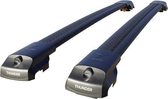 Roof Rack For SKODA KAROQ 2017 - Onward Black Aluminium Roof Rack Cross Bars Lockable - Fit Raised Side Rails Roof Rails, Cross Bar, Rail Carrier