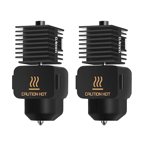 3D Printer 0.4mm Hotend Kit for Bambu Lab A1/A1 Mini, High-Temperature Hardened Steel Hot End Nozzle with Wrenches and Tools Silicone Sock Ideal Extruder Replacement Accessories (2 pack)