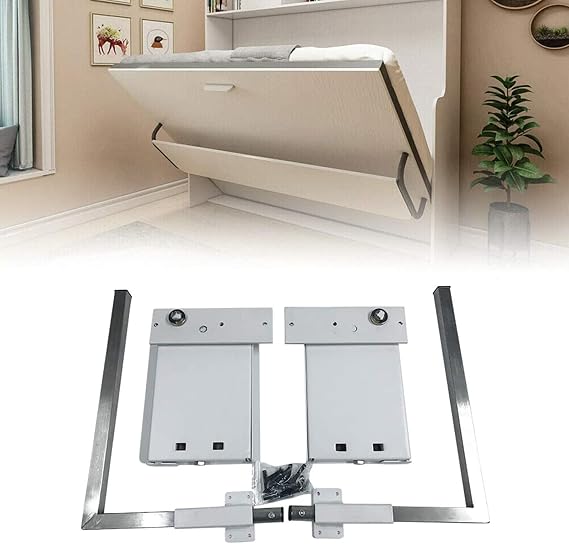 Wall Bed Spring Mechanism Hardware Kit Mounting Wall Heavy Duty Support Hardware DIY Kit for King Queen Bed