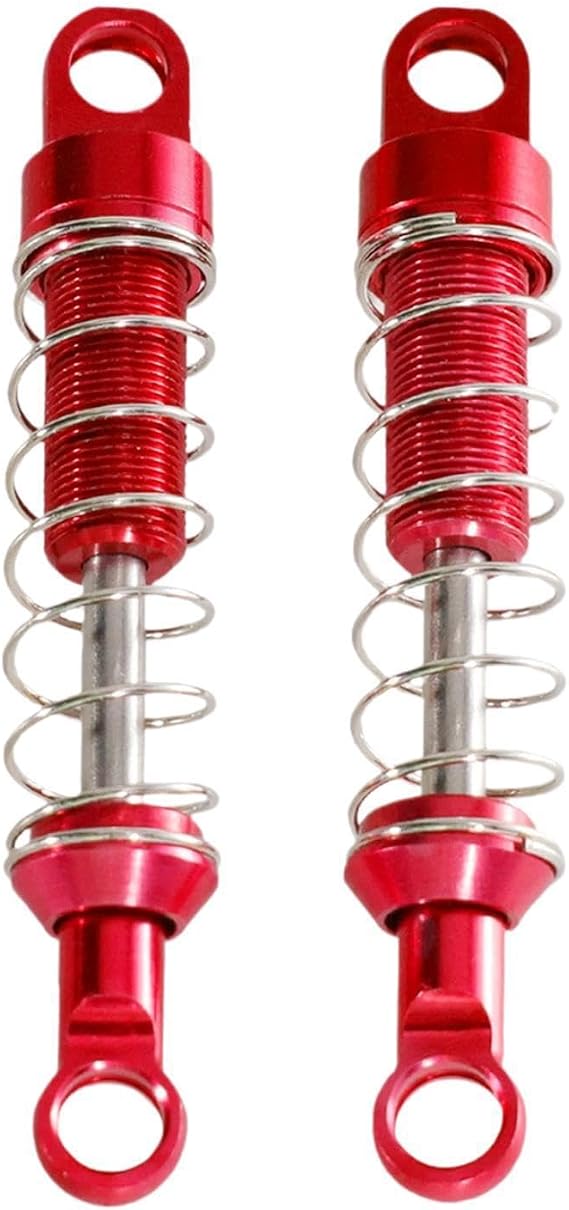 Effortless Installation RC Shock Absorber Upgrade Kit Aluminium Alloy Compatible With 1/12 Crawler Cars Providing Smooth Drive RC Shock Absorber, 1 pair red, Length 60mm