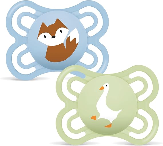 MAM Perfect Pacifier for Babies 2-6 Months, Matte Blue, 2 pcs