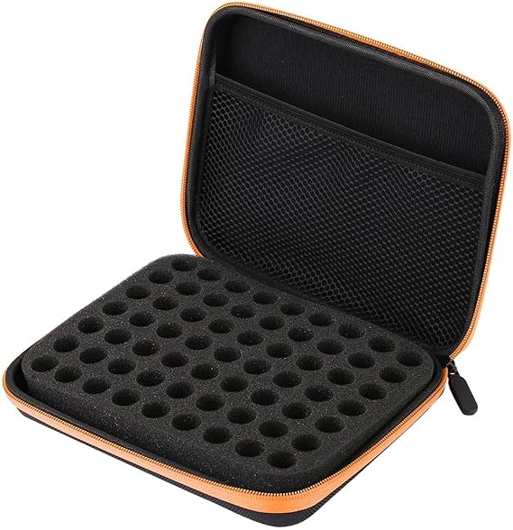 for Fridge Storage Case for Peptide Vials- 63 Slot Organizer Holds 1-3ml Vials for Insulin, GLP-1- Hard Shell Travel Case