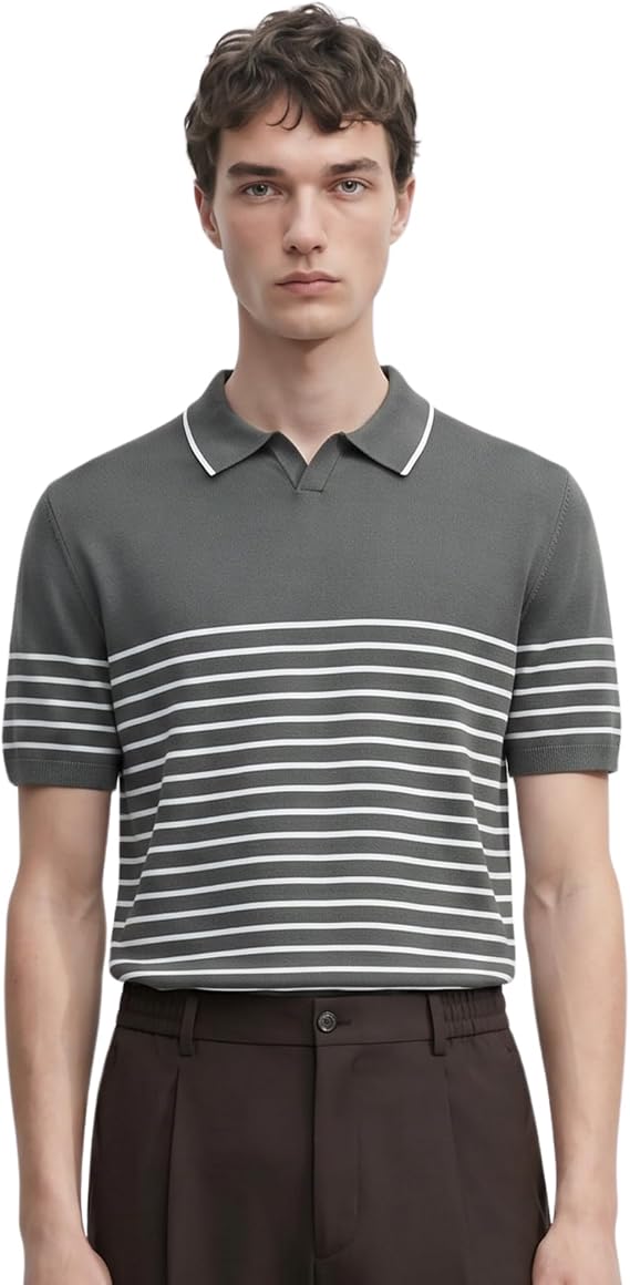 Anthony Jackson Premium Men's Knitwear Polo T-Shirt Emiliano