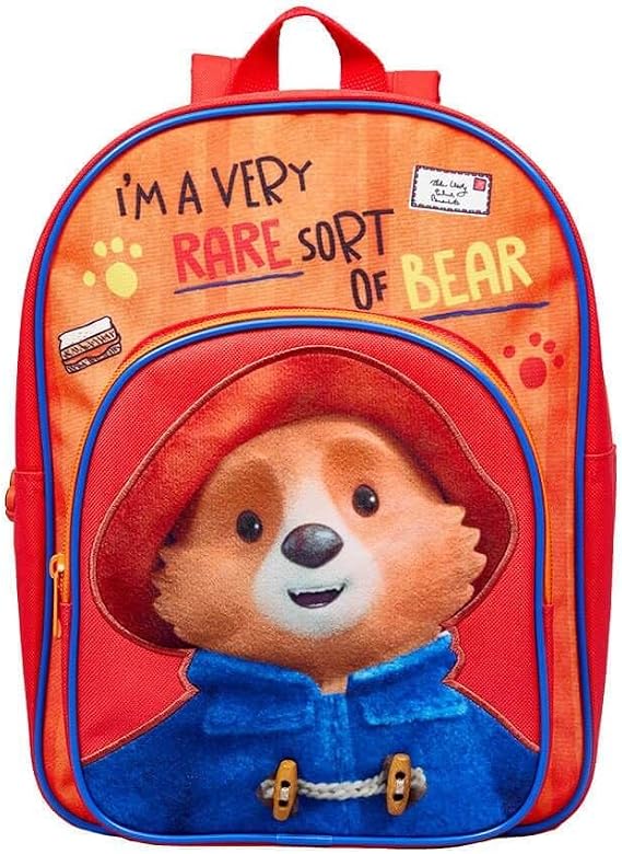 fficial The Adventures of Paddington Bear Backpack - School Bag, Red/orange/blue, 30cm (H) x 23cm (W) x 10cm (D), Red/Orange/Blue, 30cm (H) x 23cm (W) x 10cm (D), Classic