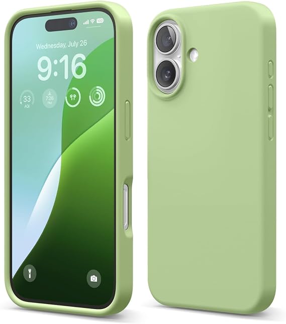 Apple iPhone 17 Uyumlu İçi Kadife Lansman Silikon Kılıf Kapak Geniş Kamera Koruması Darbe Emici Şık ve Dayanıklı Telefon Aksesuarı (Yeşil)