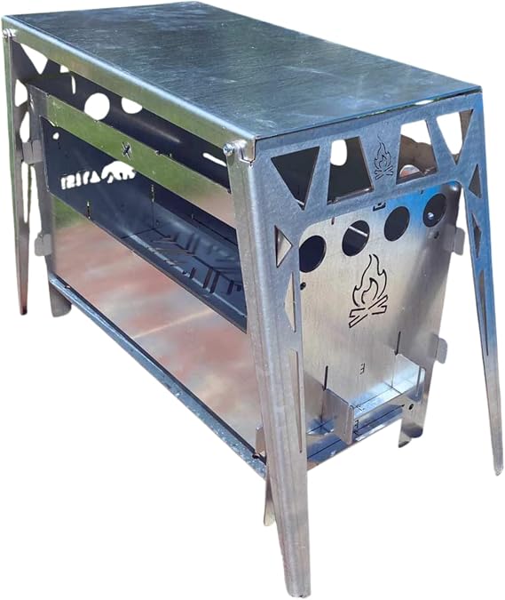 Kamp Ayısı® GrillPlate™ Katlanır Ateş Üstü Pişirme ve Kamp Masası