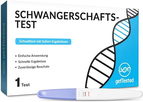 Pregnancy Test (1 Test), at-Home-Test, Measures Increased hCG Levels in Urine.