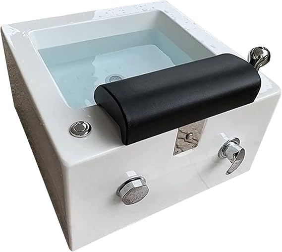 Pedicure Foot Spa - Portable Bathtub for Feet with Massage Function - Acrylic Chair Shampoo Sink Foot Shower for Salon Use