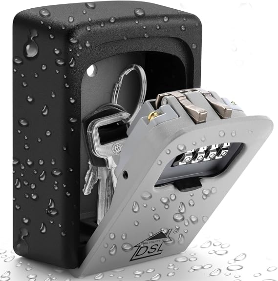 DSL Key Safe Wall Mounted Ourdoor 4 Digit Combination Lock Box