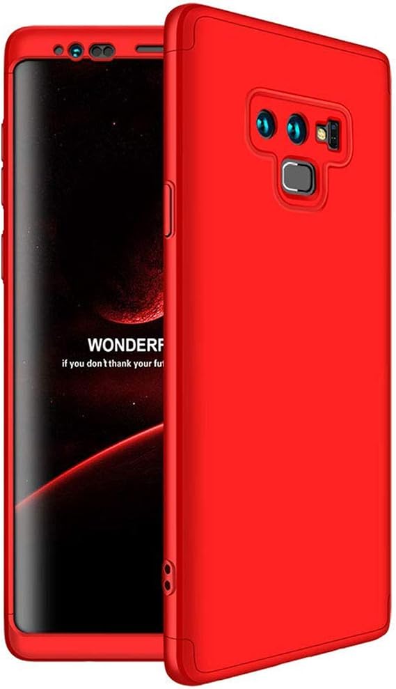 Microsonic Samsung Galaxy Note 9 için Kılıf Double Dip 360 Protective Kırmızı [Galaxy Note 9 ile Uyumlu Kılıf - Kırmızı]