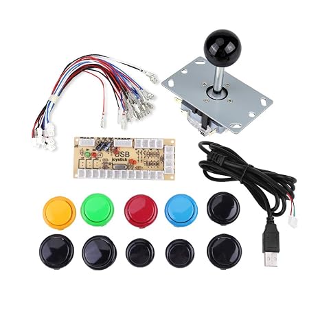PC-Controller Joystick Zero Delay Arcade-Spiel DIY-Kits Teile 10 Tasten Joystick USB-Encoder für MAME PC Erstellen Sie eine eigene Arcade-Spielmaschine
