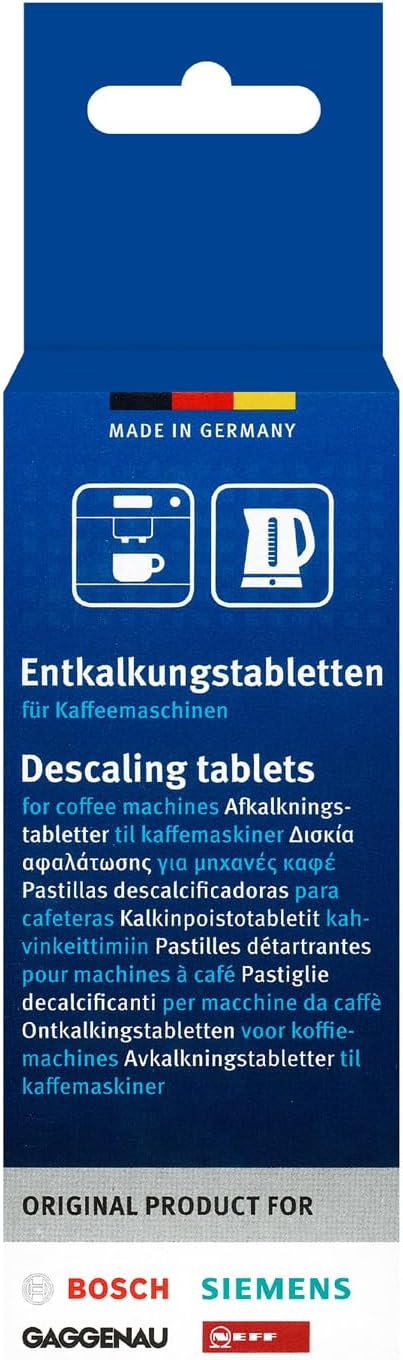 Bosch Orijinal Tassimo Kireç Çözücü Tabletler (1 Kutuda 6 Tablet) c/w