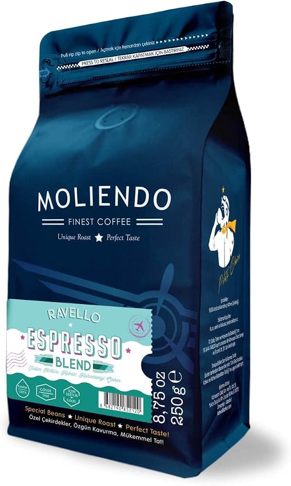 Moliendo Finest Coffee Ravello Espresso Blend Kahve (Çekirdek) 250 g