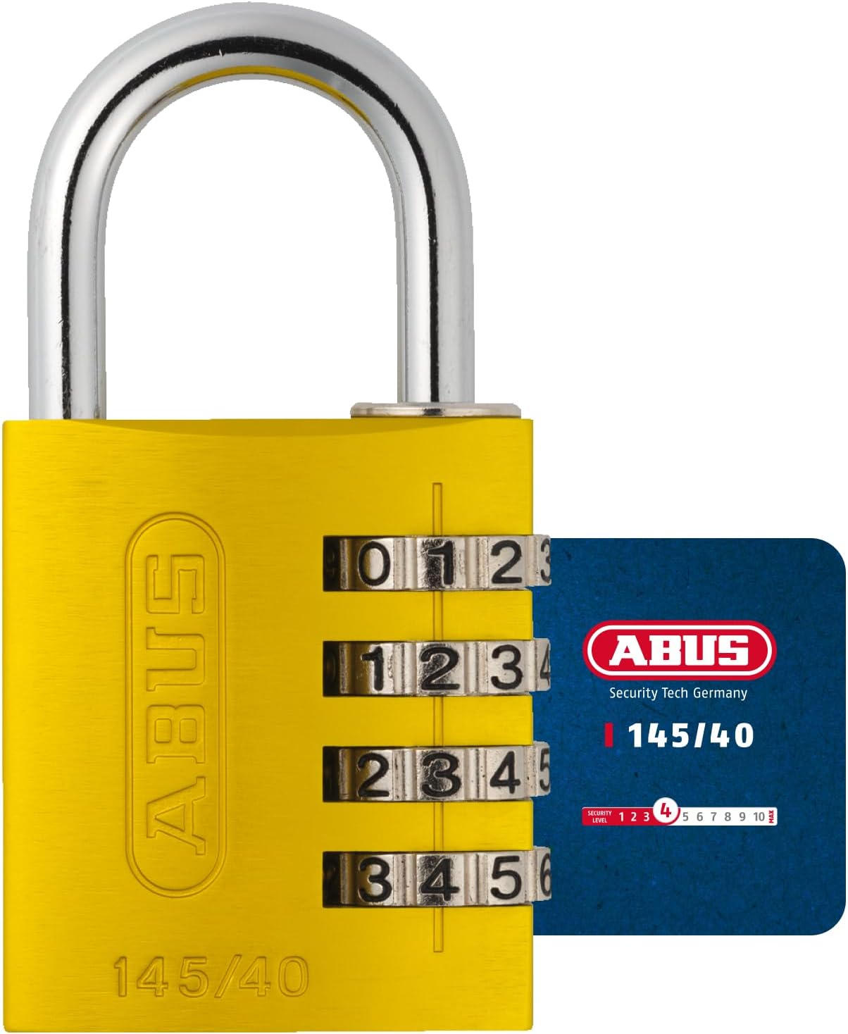 abus 14520 combination lock solid aluminum padlock blue