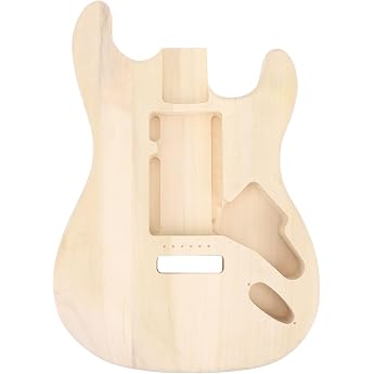 Maple Wood Electric Guitar Body Unfinished Guitar Body Replacement Handmade DIY Accessories for Luthiers or Lovers