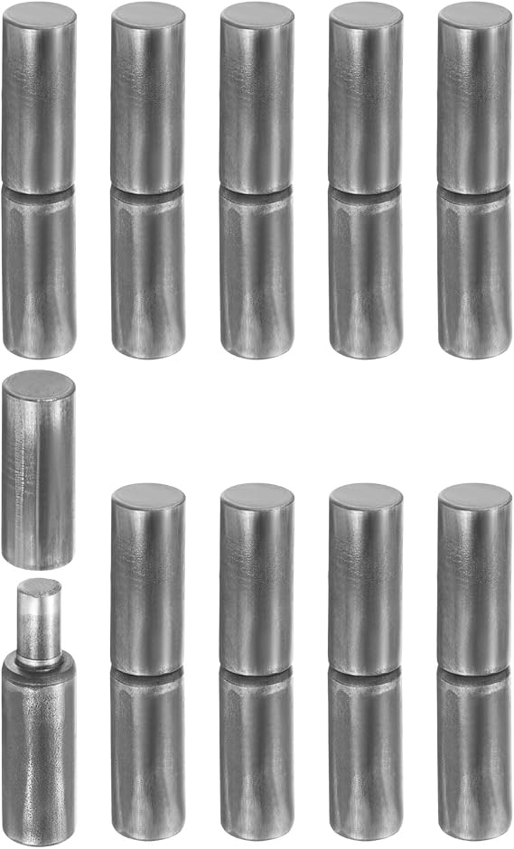 sourcing map 10Pcs Weldable Barrel Hinges, 2-3/8" x 1/2" Carbon Steel Heavy Duty Detachable Weld on Door Hinges for Metal Gate Swing Door Trailer Ramp