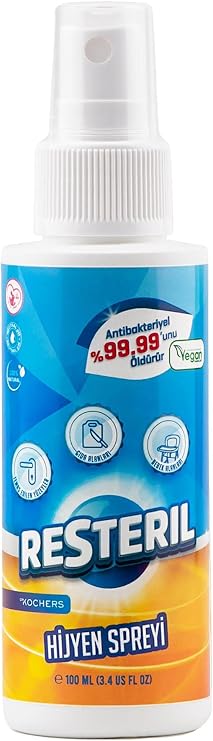 Dezenfektan Sprey 100ml Sigara Kokusu Giderici Alkolsüz Parfümsüz Saf Hipokloröz Asit Sprey Çok Amaçlı Hijyen Spreyi