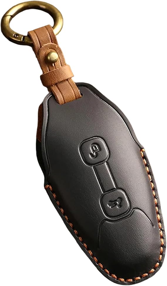 ontto Leather Motorcycle Key Case Suitable for Piaggio Vespa GTS 310 Supersport GTS300 GTS 300 2024 2025 Key Case Key Cover Protective Case with Key Fob Accessories Black