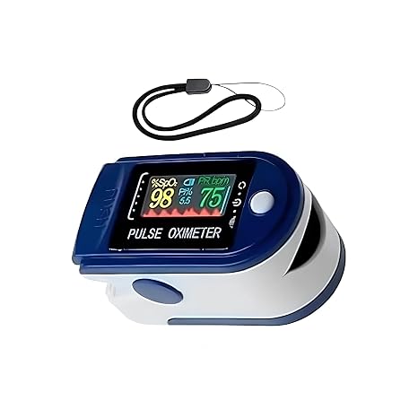 Professional Finger Pulse Oximeter – Pulse Meter for Finger Blood Oxygen (SpO₂) and Heart Rate Pulse Oximeter for Instant Reading, LED Display,