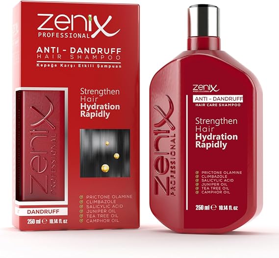 Zenix Profesyonel Kepeğe Karşı Saç Şampuanı, 250 ml, Güçlendirici ve Nemlendirici
