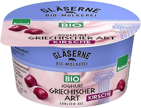 GM Organic Yoghurt Greek Style Cherry 6 x 150 g