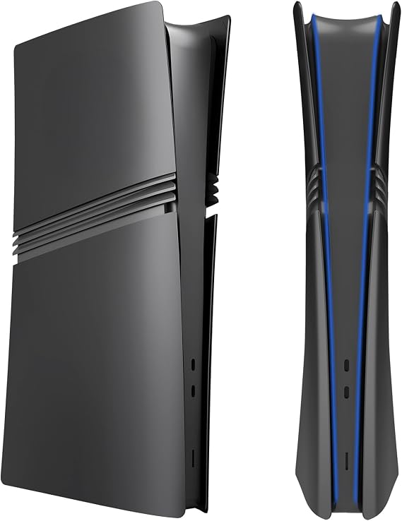 PS5 Pro Digital Edition için Kapak Plakaları, PlayStation 5 Pro Konsolu ile Uyumlu Mat FacePlates Aksesuarları ABS Yedek Yan Kılıf (Siyah)