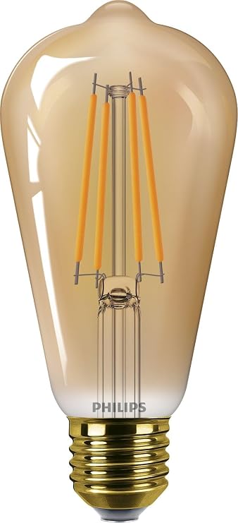 Philips LEDclassic E27 lamba, altın, 40 W yerine geçer, sıcak beyaz (1800 Kelvin), dekoratif lamba [Enerji Sınıfı E]