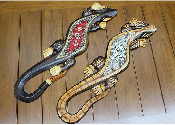 Ahşap Duvara Asmali Kertenkele Figürü [Enerji Sınıfı A]