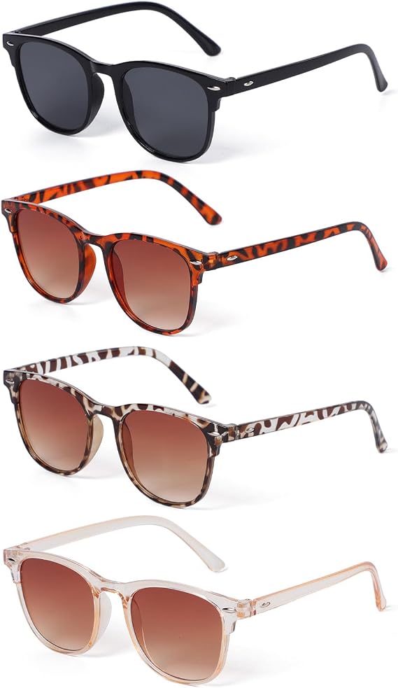 4 Pairs Sunglasses for Women Retro Ladies Polarized Sunglasses UV400 Protection