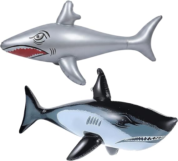 2PcsInflatable Shark, Beach Inflatables For Pool Parties