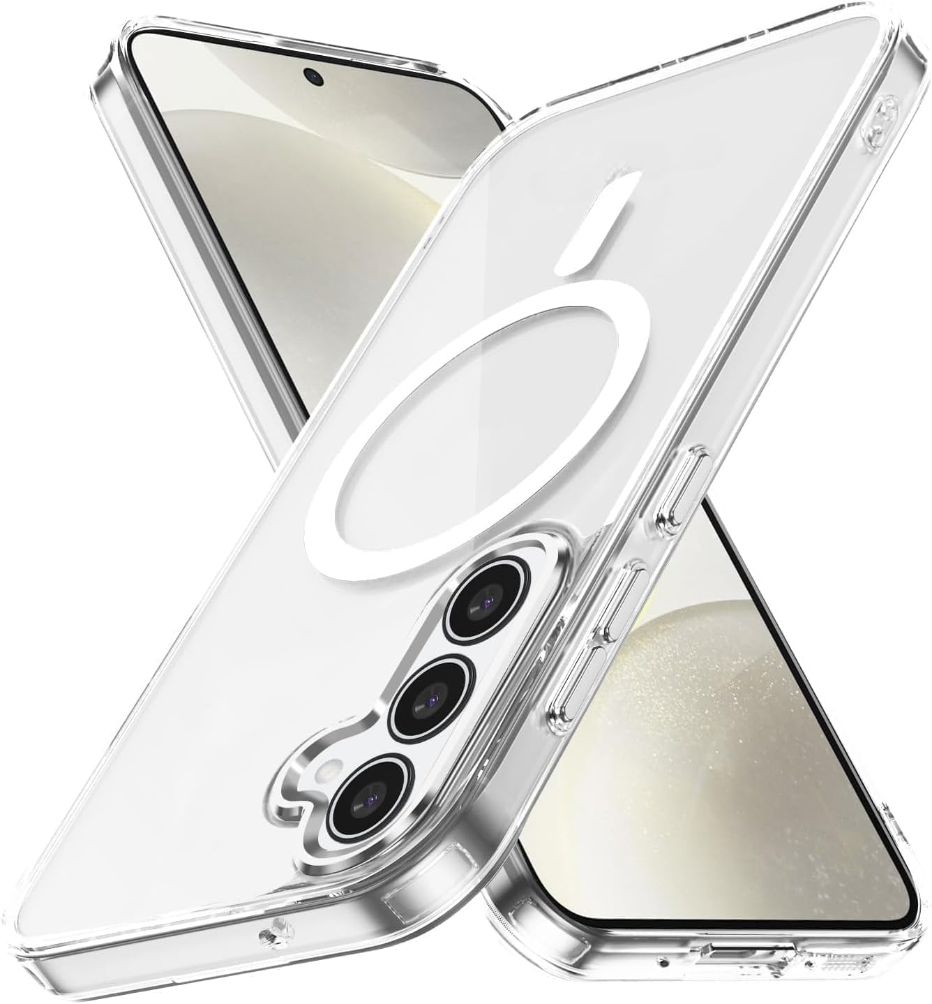 Samsung Galaxy A16 Uyumlu Kamera Korumalı Magsafe İle Uyumlu Wireless Şarj Özellikli MGSF001 Şeffaf Kılıf (Şeffaf, Samsung Galaxy A16)