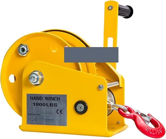 Manual Winch,Hand Cranked Two-way Self-locking Manual Winch Portable Whinches Traction Hoist With Brake Manual Winch for Off Road(8M Cable)