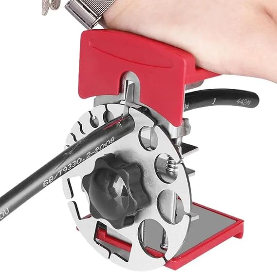 Quick Stripper Hand Held Electric Wire Stripper Machine Manual Copper Wire Stripping Crimping Tool Sharp Cable Cutter(With11knives)