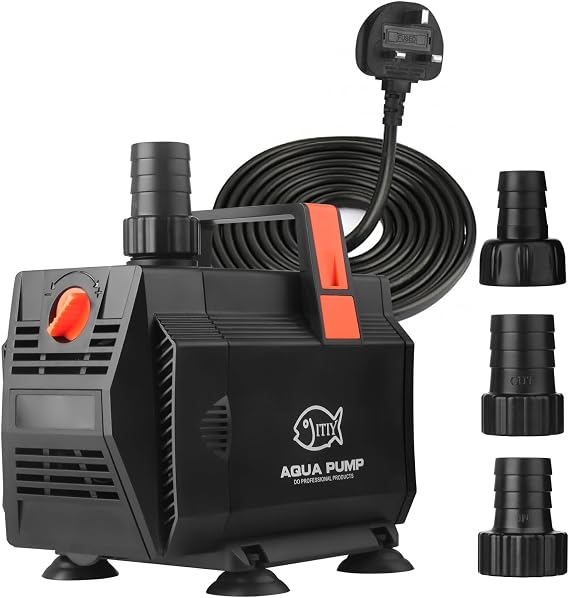 Submersible Water Pump Pond Pump, Water Fountain Pump Aquarium Water Pump with Flow Control for Fish Tank, Waterfall, Outdoor, Hydroponics (60W 3500L/H)