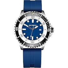 Men's Watch Analog Quartz Watches Sports Casual 30M Waterproof with Silicone Band Luminous Dial Easy to Read