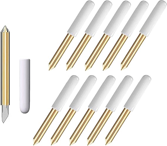 10PCS Cutting Blades for Cricut Maker, Premium Fine Point Replacement Blade with 45 Degree Compatible with Cricut Maker/Maker3 Cutting Machine, Explore Air/Air 2/ Explore Air3