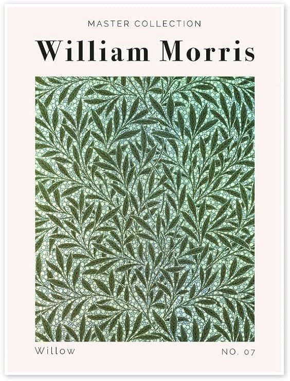 William Morris Willow 1 Vintage Floral Print Wall Art Poster Arts & Crafts Botanical Flower Home Decor Poster Print (A2 420 x 594mm)
