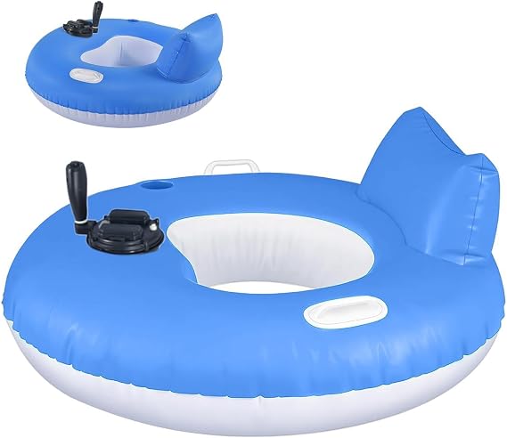Inflatable Lounge Tube Electric Water River Raft with Backrest