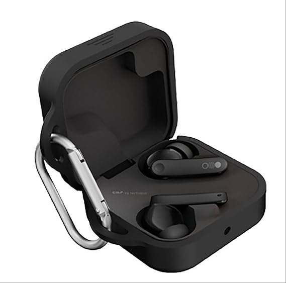 GIOPUEY Cilicone Case Compatible with CMF Buds Pro 2, Ultra-thin soft Cover, Slim-Fit,Anti-Fall,Not Easy to Dirty - Black