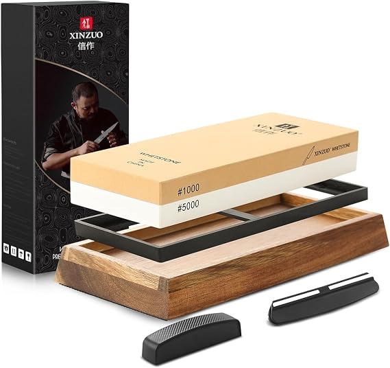 XINZUO Double-Sided Grit Sharpening Stone 1000/5000 Set of 5 Pieces