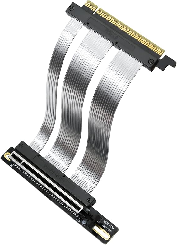 PCIe 5.0 X16 Riser Cable GPU Extension Cable GEN5 Vertical Mount for the following RTX5090, GEN5 SSD Riser Card 20cm