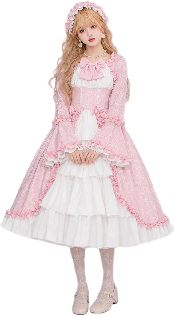 Yucahype Gothic Lolita Dress, Long-Sleeved, Halloween, Christmas, Large Size, Ruffles, Costume, Photography, Sweet Lolita, Princess, Cosplay, Lolita, Aristocratic Lady, Lace