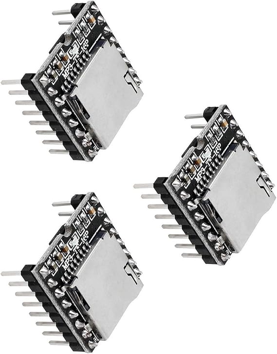 3pcs Programmable DFPlayer Mini MP3 16P TF Card U Disk Module MP3 Voice Development Board Replacement Module