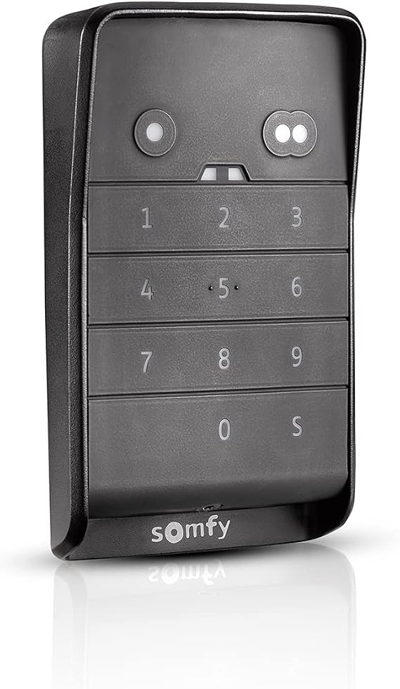 Somfy 1870929 - io Code keypad for io Radio motorised gate and/or Garage Door | Waterproof | with Backlit Keys