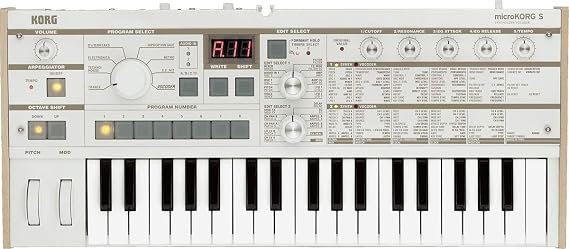 KORG MICROKORG-S 37 Vocoder ile Anahtar Analog Modelleme Sentezleyici - Beyaz