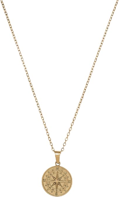 CRAFTD | Compass Pendant Necklace | 51cm Link Chain