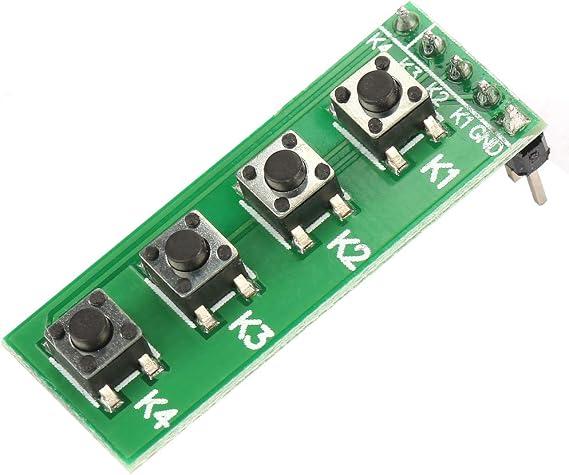 Universal 4 Key Push Button Switch Module Keyboard Board Button Array Button Module Gpio Button Module Push Button Board The TB371 Universal DC 0 48V 4 Button Switch Modu