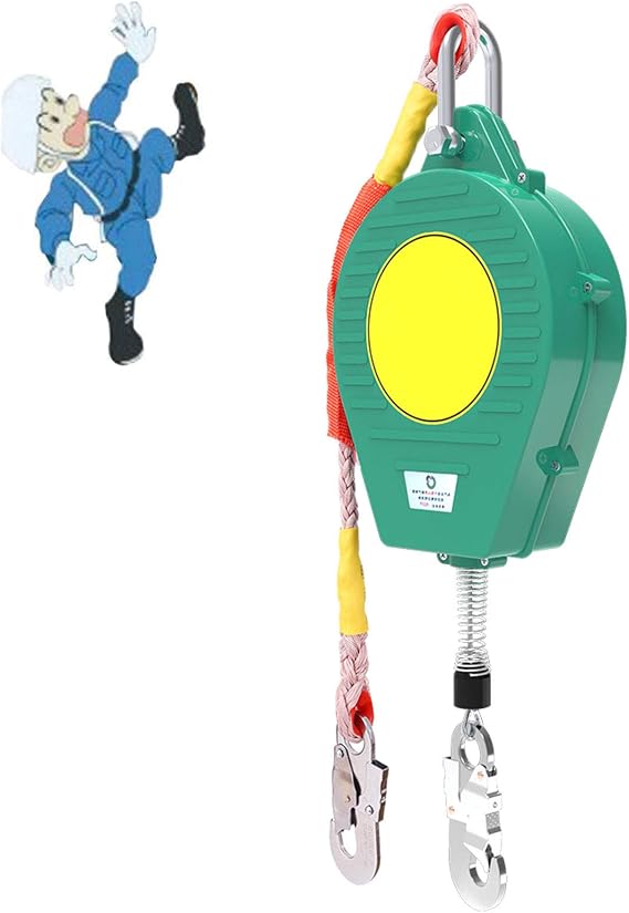Fall Arrest Lanyard - Self-Retracting Lifeline Cable for Personal Fall Protection, High-Altitude Safety Equipment for Roofing and Construction