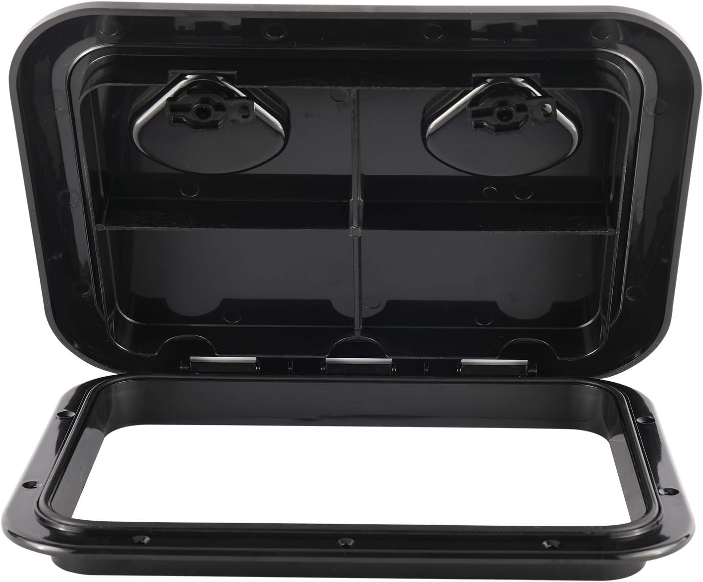 YaeMarine 17-14"x12-38'' Marine Boat Deck Access Hatch & Lid, Black 440mm x 315mm