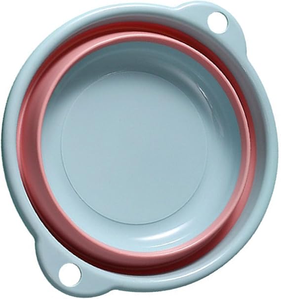 Multifunctional Sink of Portable Folding Housing, Easy Plastic Basin for Outdoor Activities (Blue Small Size)